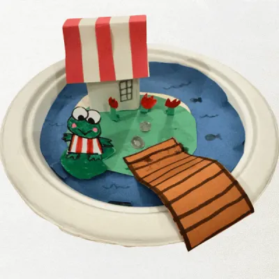 Keroppi™'s Donut Pond Paper Craft