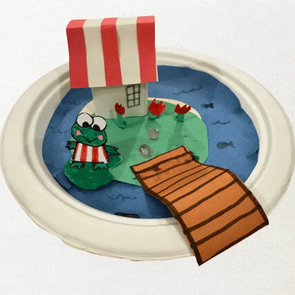 Keroppi™'s Donut Pond Paper Craft