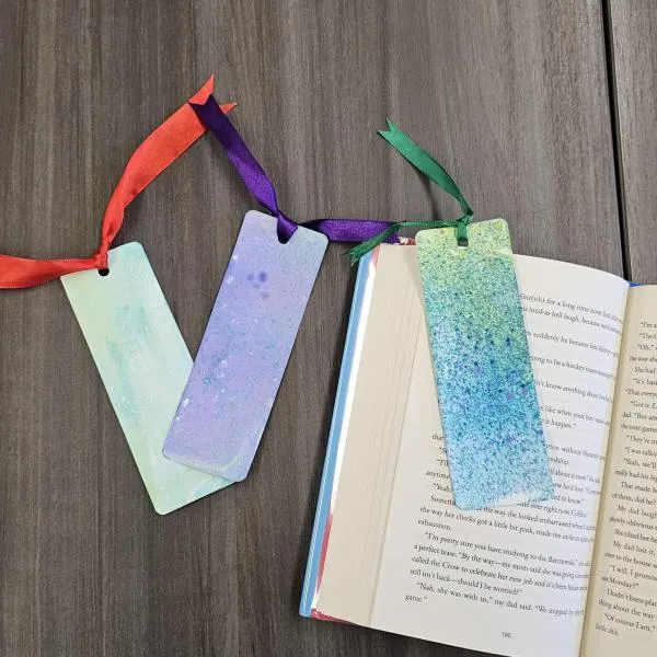 Teen Read Month: Marbled Art Bookmarks